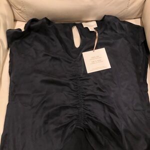 NWT Cynthia Rowley Model RN75343 100% Silk Top Dress Shirt Blouse
